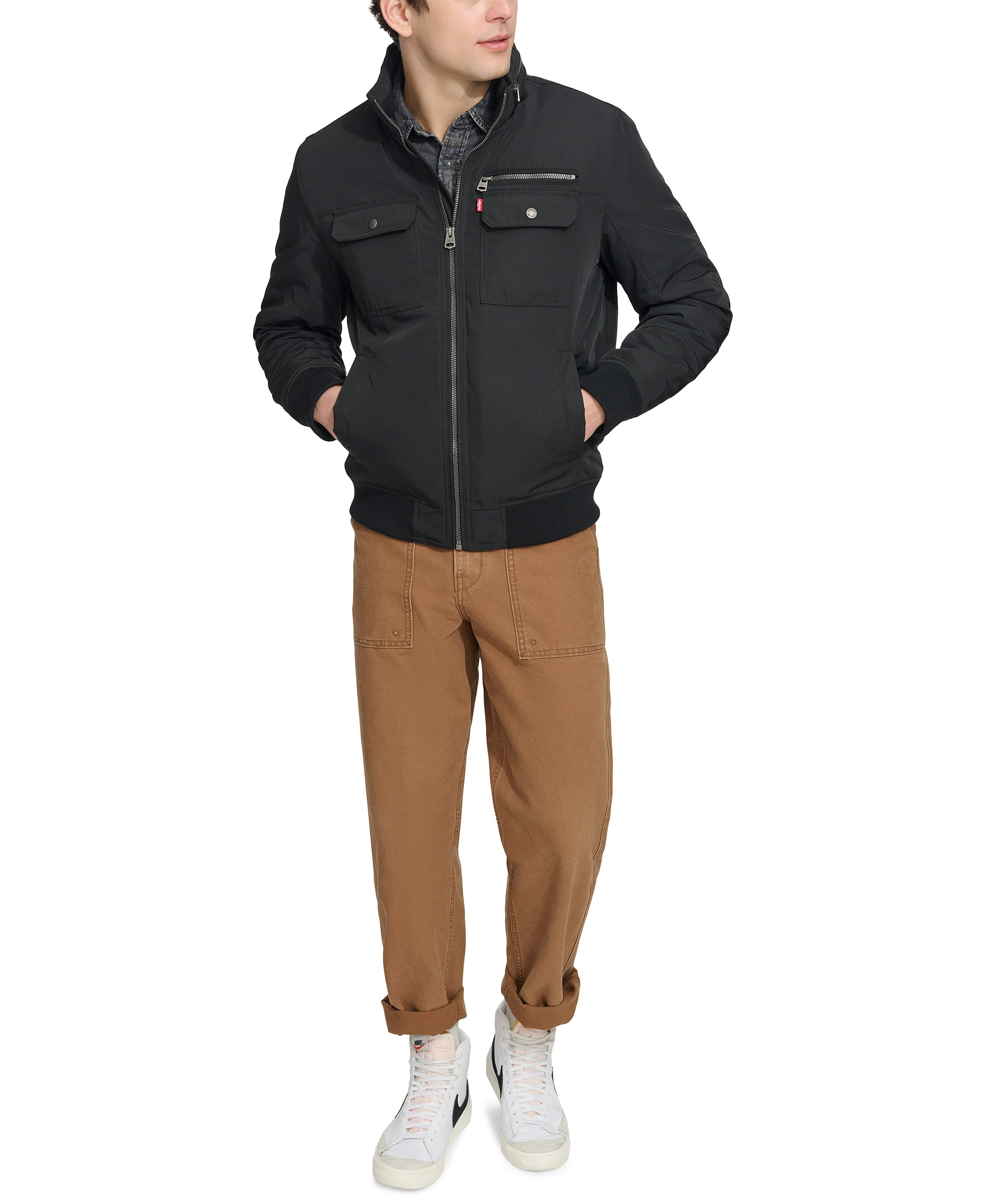 Levi's Men's Twill Stand-Collar Jacket - Black