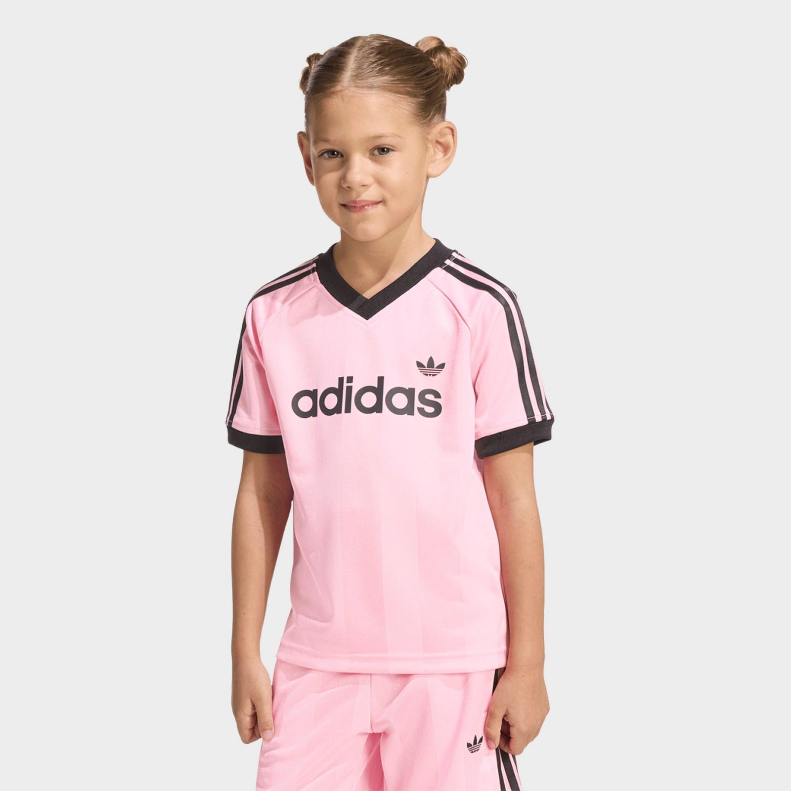 Little Kids' adidas Originals Jersey and Shorts Set - Light Pink - view 3