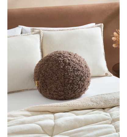 UGG® Shira Round Puff Pillow, 14" x 14" - Allspice