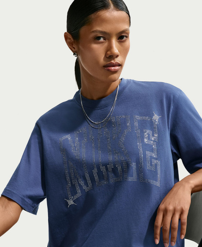 Nike Women's Sportswear Classic Loose T-Shirt - Mystic Navy
