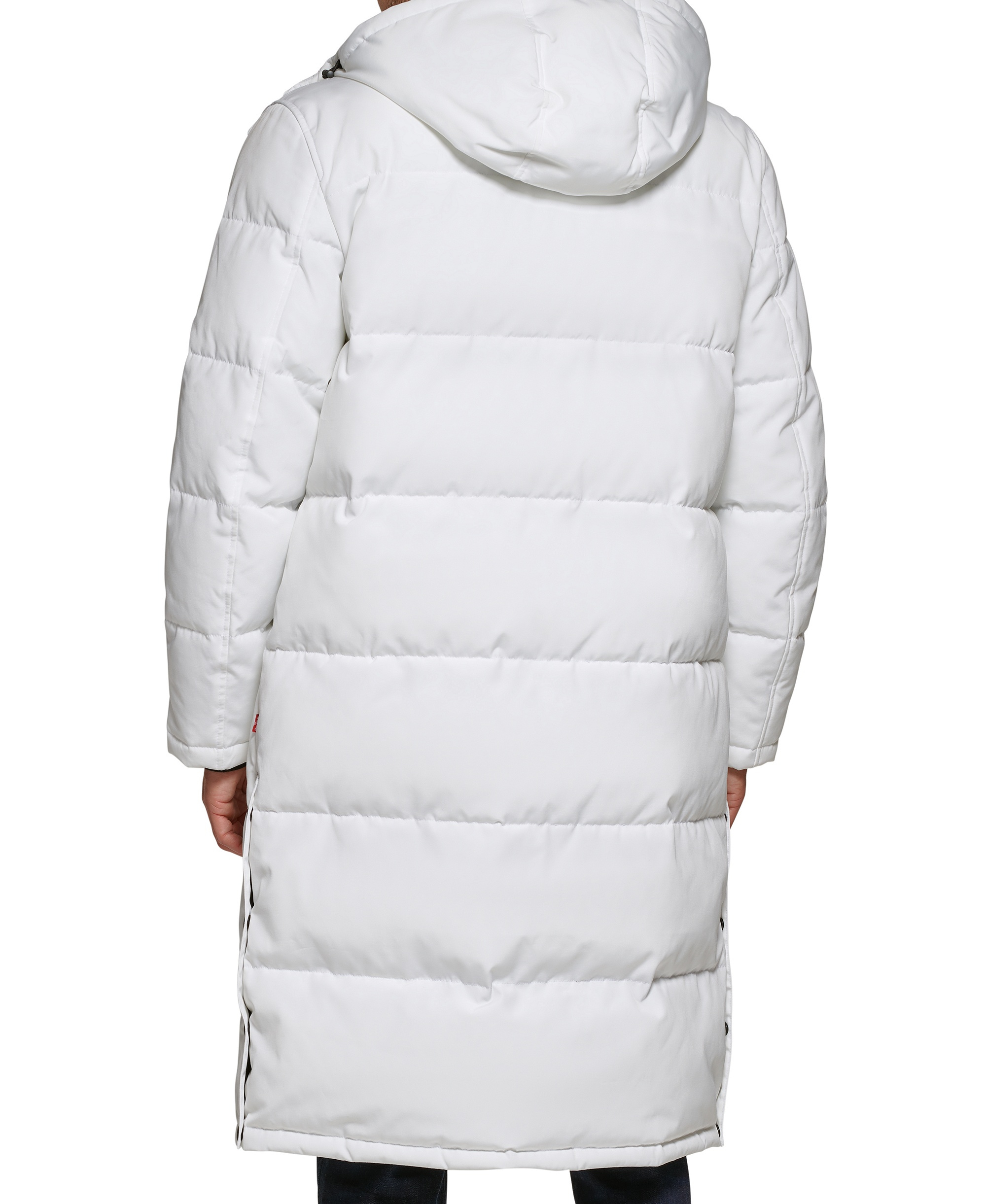 Levi's Men's Quilted Extra Long Parka Jacket - White