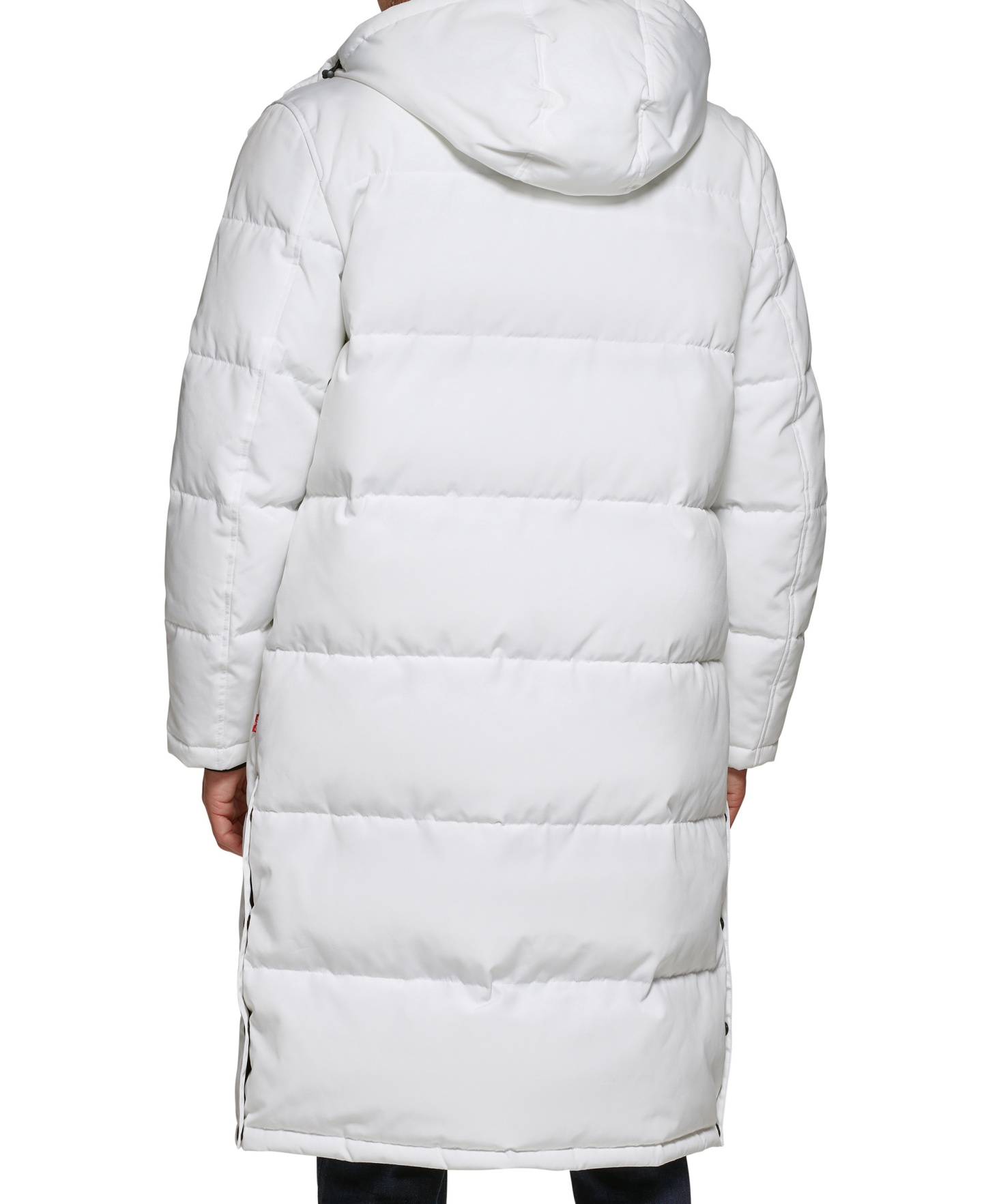Levi's Men's Quilted Extra Long Parka Jacket - White