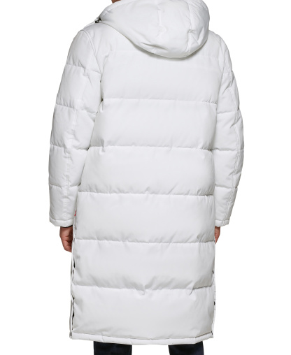 Levi's Men's Quilted Extra Long Parka Jacket - White