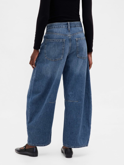 High Rise Horseshoe Jeans - Dark blue indigo