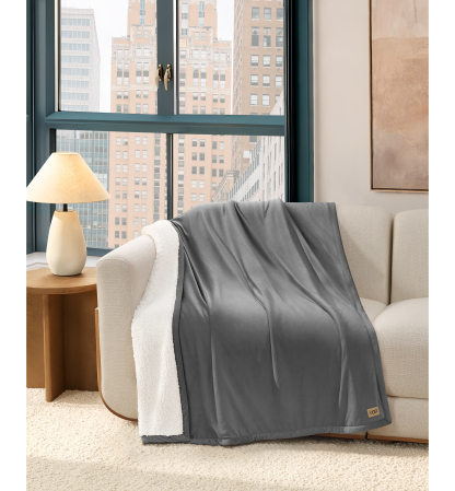 UGG® Dasha Throw, 50" x 70" - Charcoal