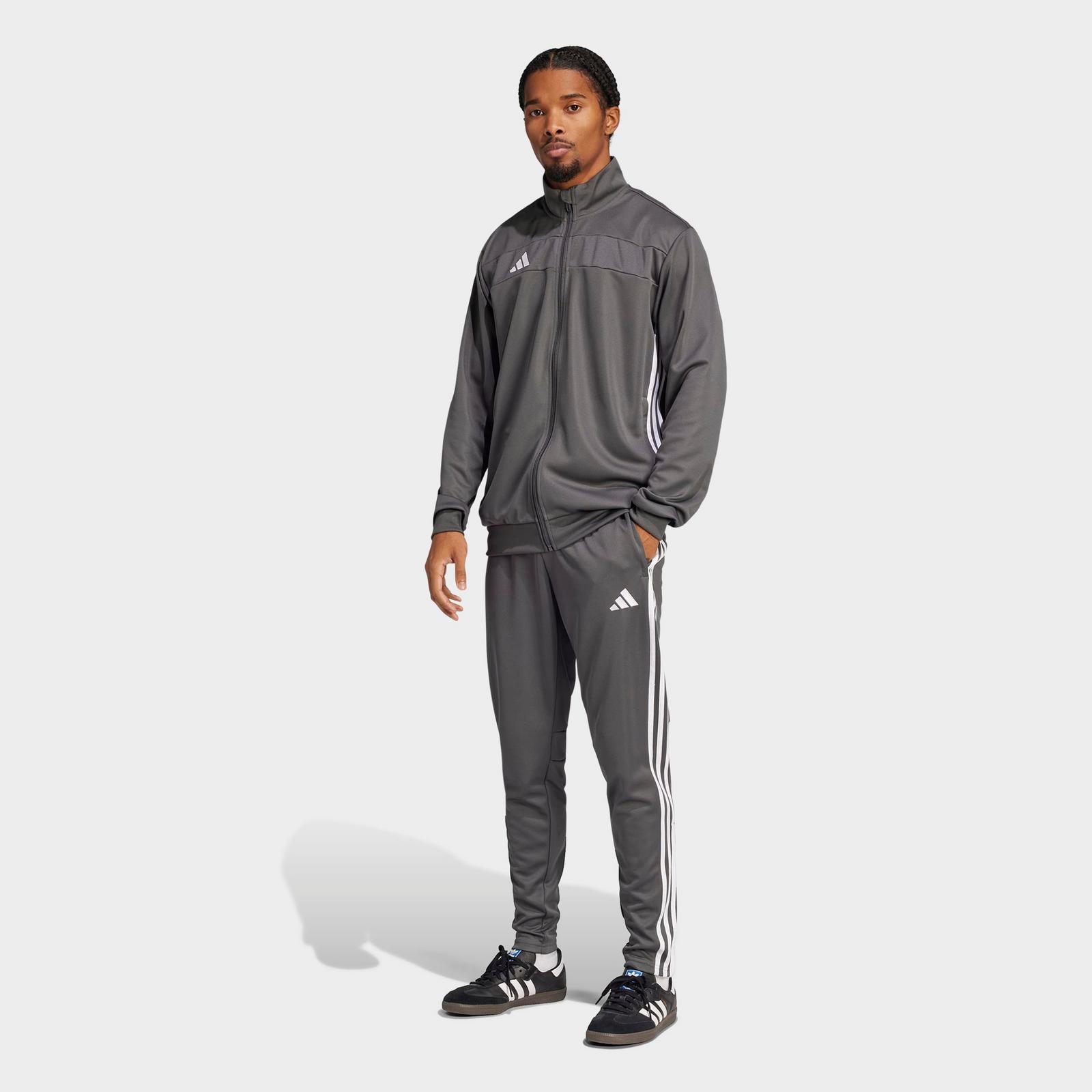 Men's adidas Tiro 25 Essentials Training Pants - Grey/White - view 2