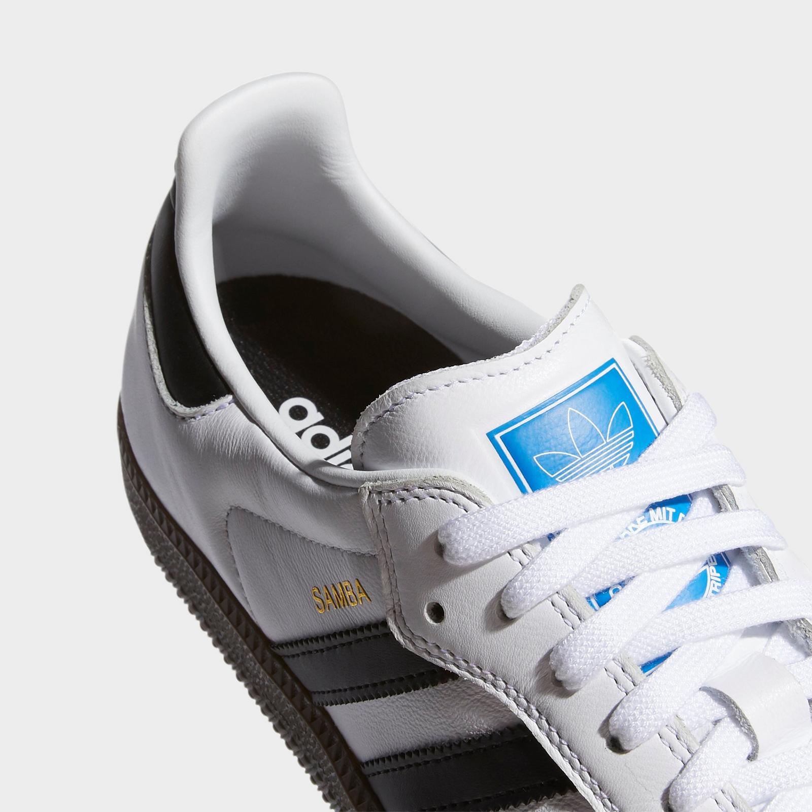 Men's adidas Originals Samba ADV Skateboarding Shoes - White/Black/Gum - view 3