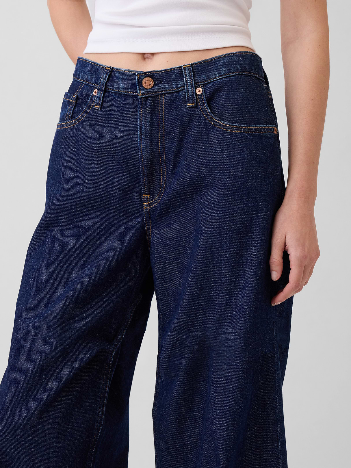 Low Slung Extra Baggy Jeans - Dark rinse