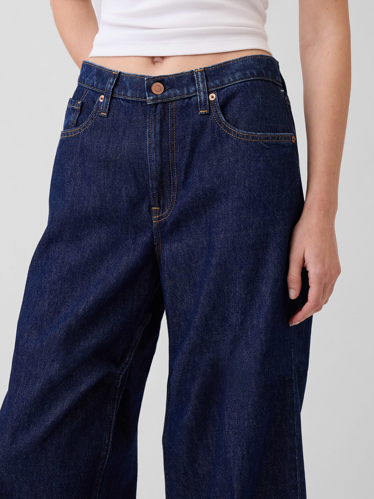 Low Slung Extra Baggy Jeans - Dark rinse
