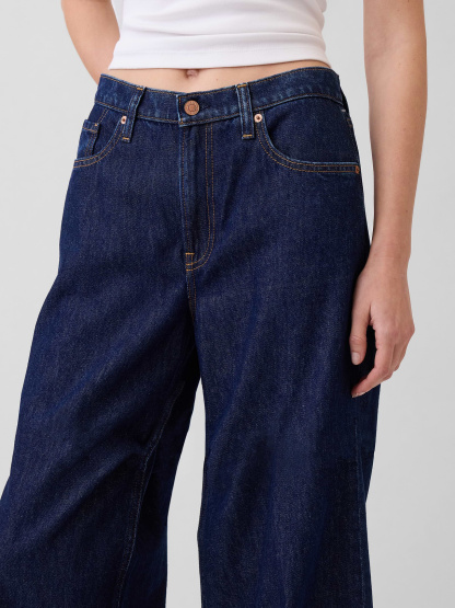 Low Slung Extra Baggy Jeans - Dark rinse