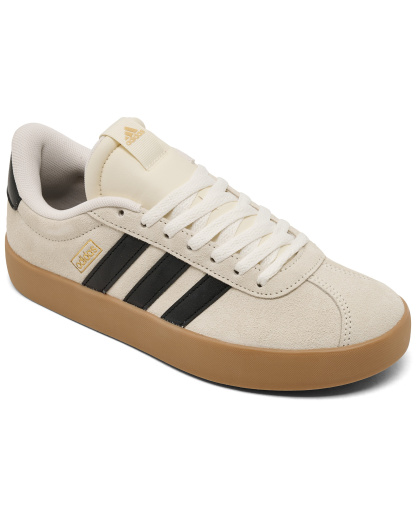 adidas Women's VL Court 3.0 Sneakers from Finish Line - Black, White, Gold