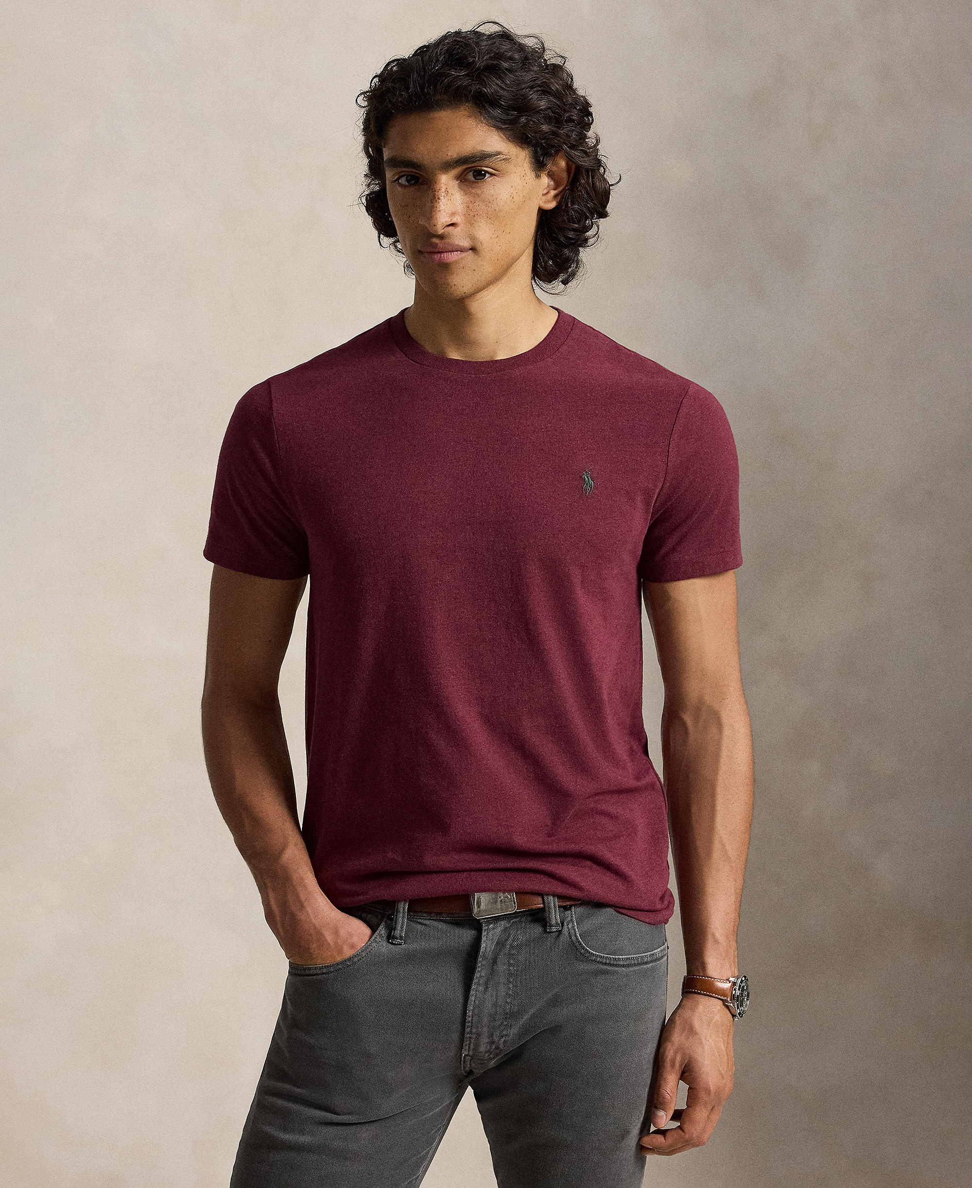 Polo Ralph Lauren Men's Embroidered Pony Classic-Fit T-Shirt - Spring Wine Heather