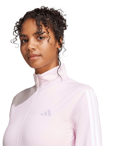 adidas Women's Tricot 3-Stripes Track Jacket - Clear Pink
