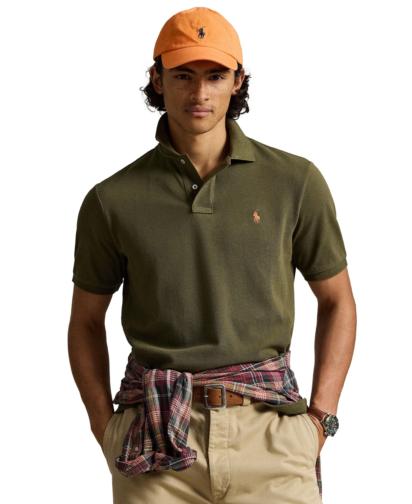 Polo Ralph Lauren Men's Classic-Fit Mesh Polo Shirt - Canopy Olive