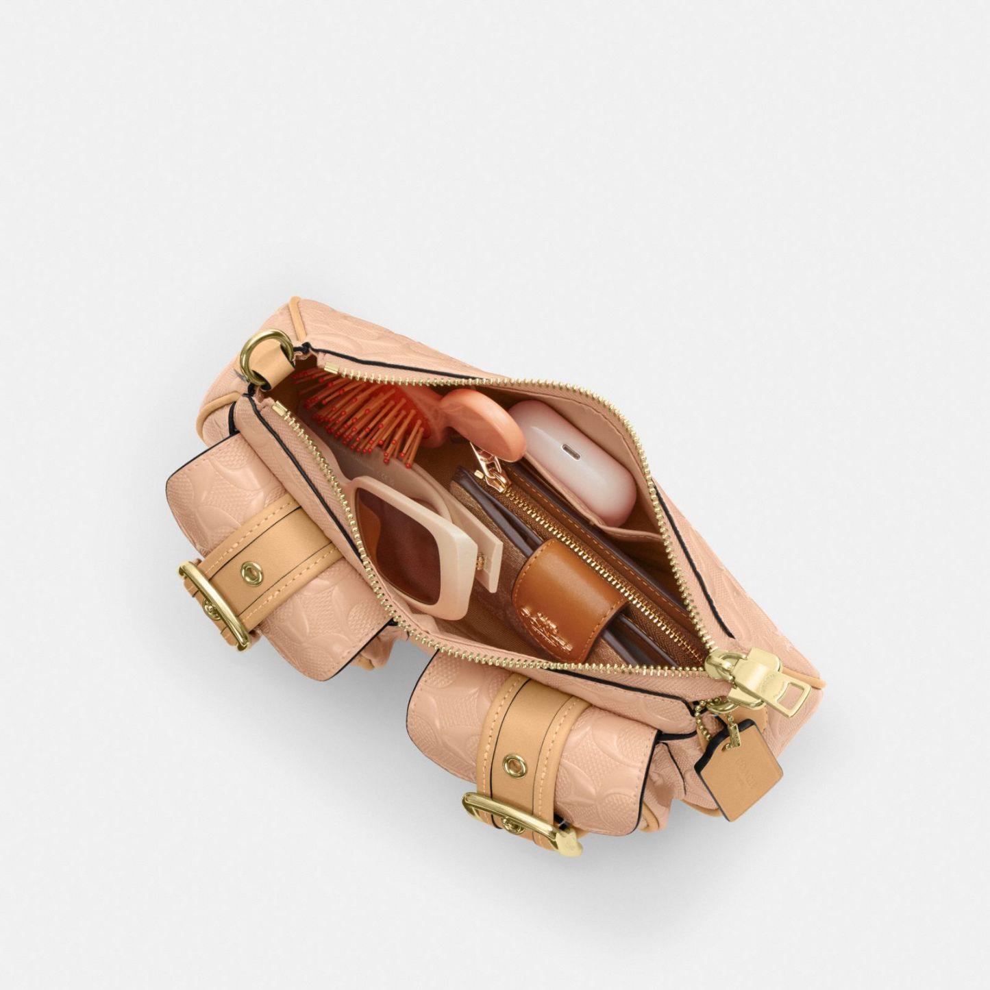 Ashton Shoulder Bag In Signature Leather - Gold/Faded Blush - view 5