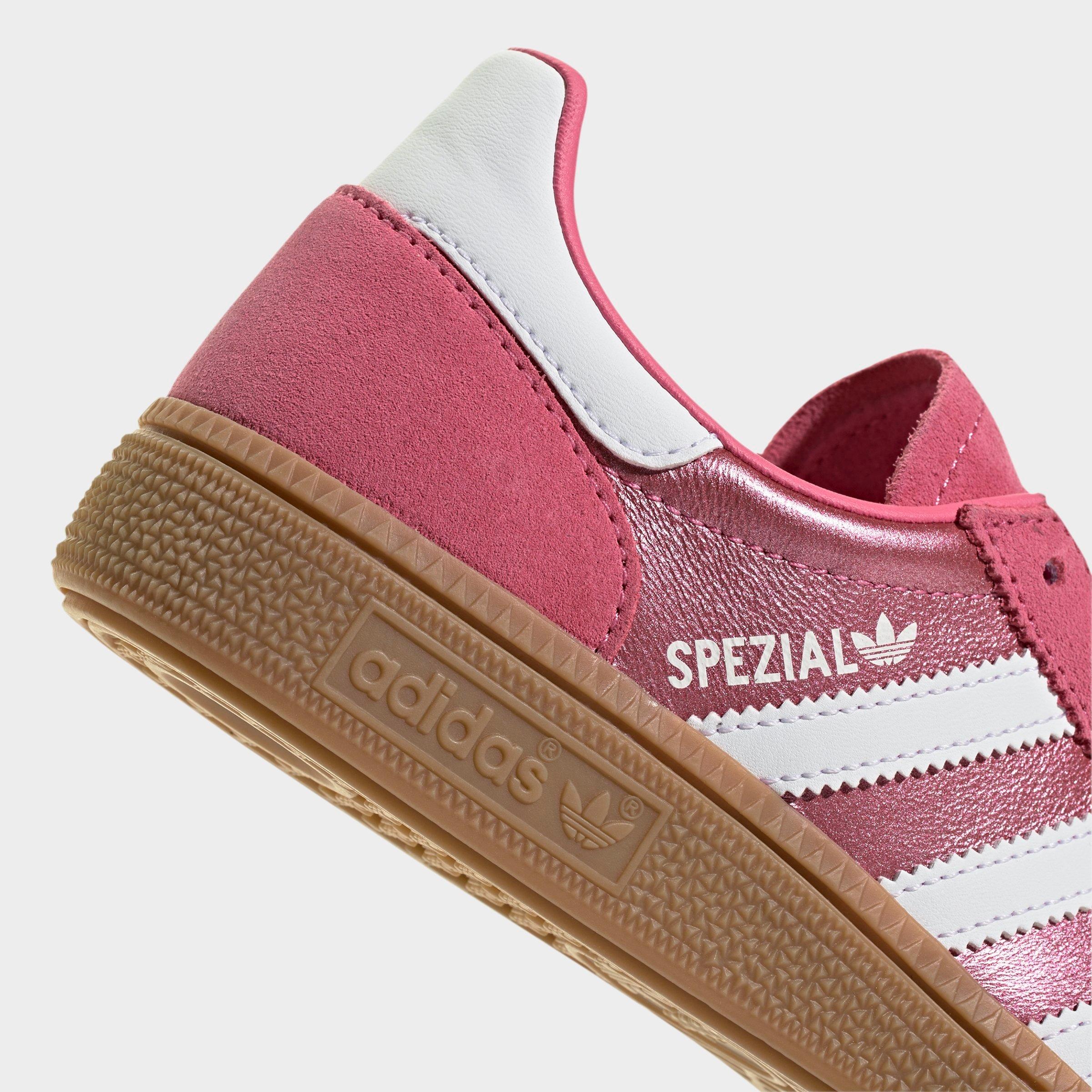 Big Kids' adidas Originals Handball Spezial Casual Shoes - Part 1 - Pink Fusion/White/Gum - Detail shot