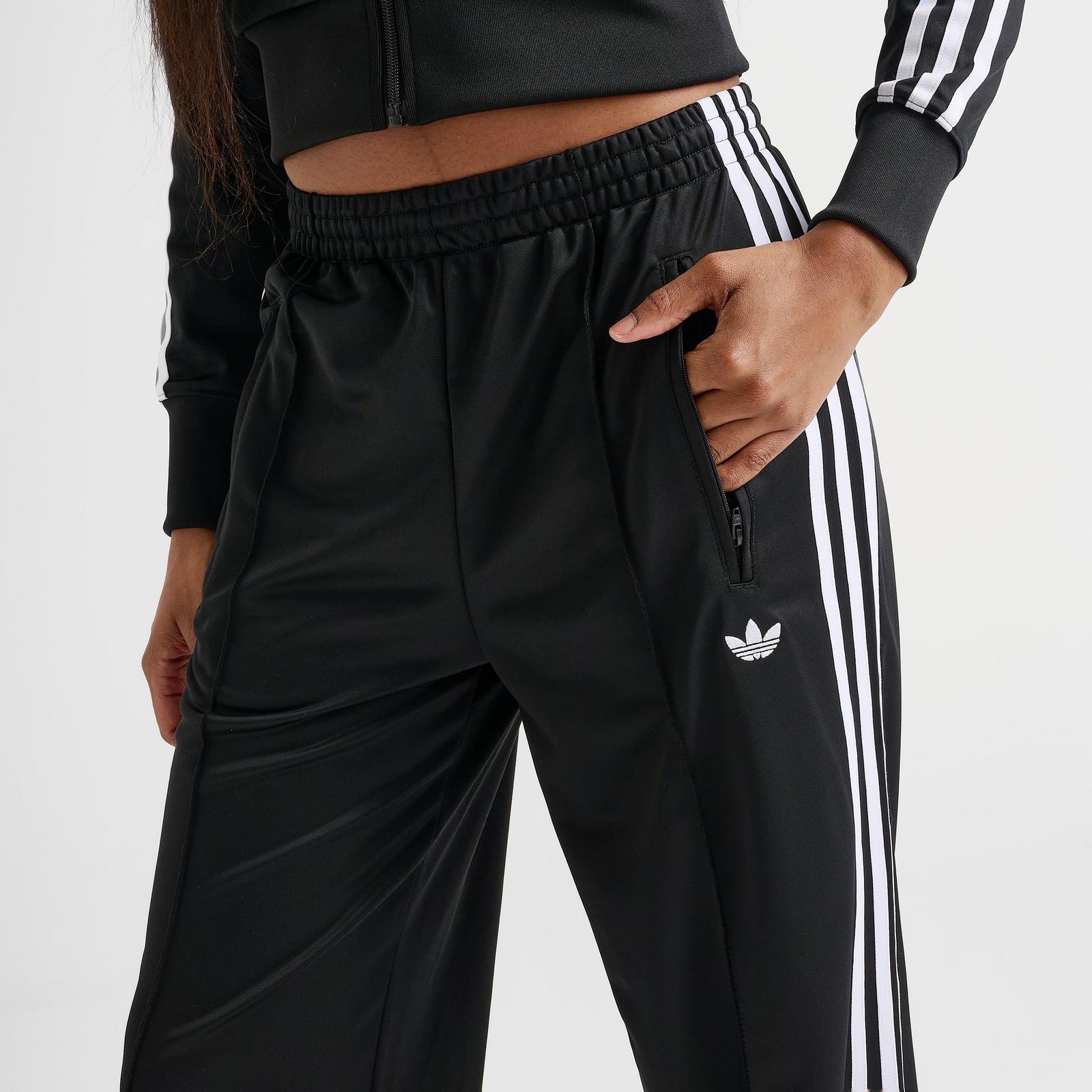 Women's adidas Originals adicolor 3-Stripes Firebird Loose Track Pants - Black - view 5