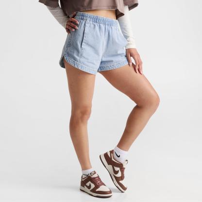 Women's Nithtke Sportswear Tempo Mid-Rise Denim Shorts - Light Armory Blue/Work Blue