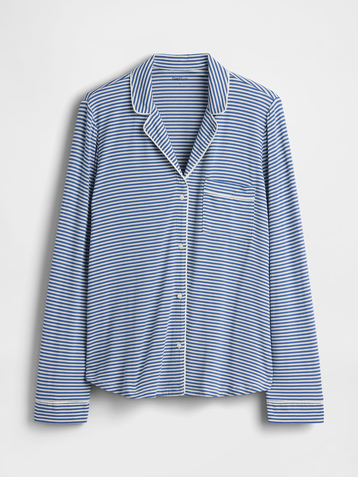 SoftMade Modal PJ Top - Navy blue & white stripe