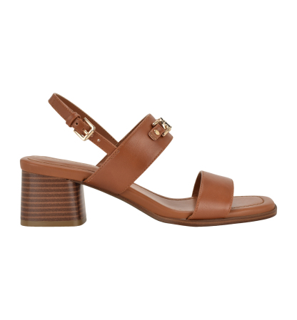 Tommy Hilfiger Women's Mhena Block Heel City Sandal - Cognac