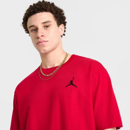 Men's Jordan Embroidered Jumpman T-Shirt - Gym Red/Black - view 5