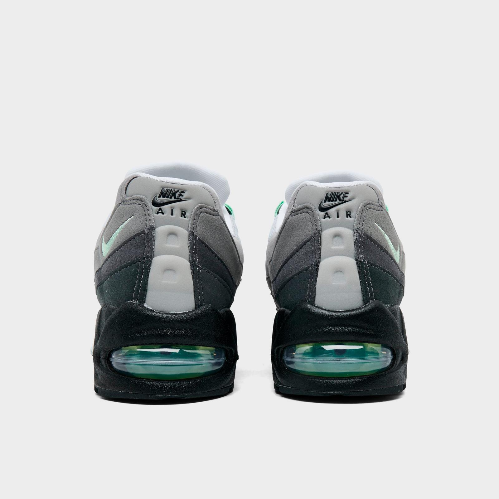 Women's Nike Air Max 95 Big Bubble Casual Shoes - Black/White/Medium Grey/Fresh Mint
