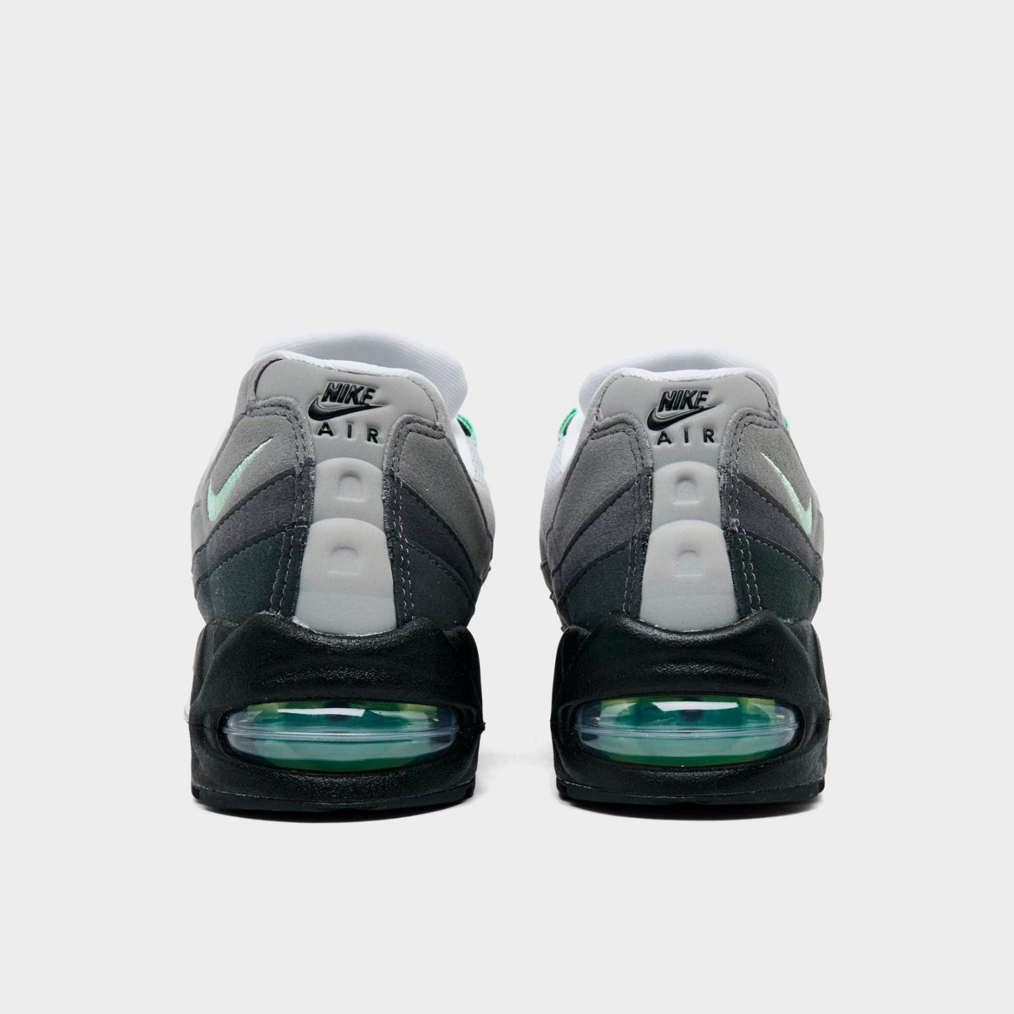Women's Nike Air Max 95 Big Bubble Casual Shoes - Black/White/Medium Grey/Fresh Mint