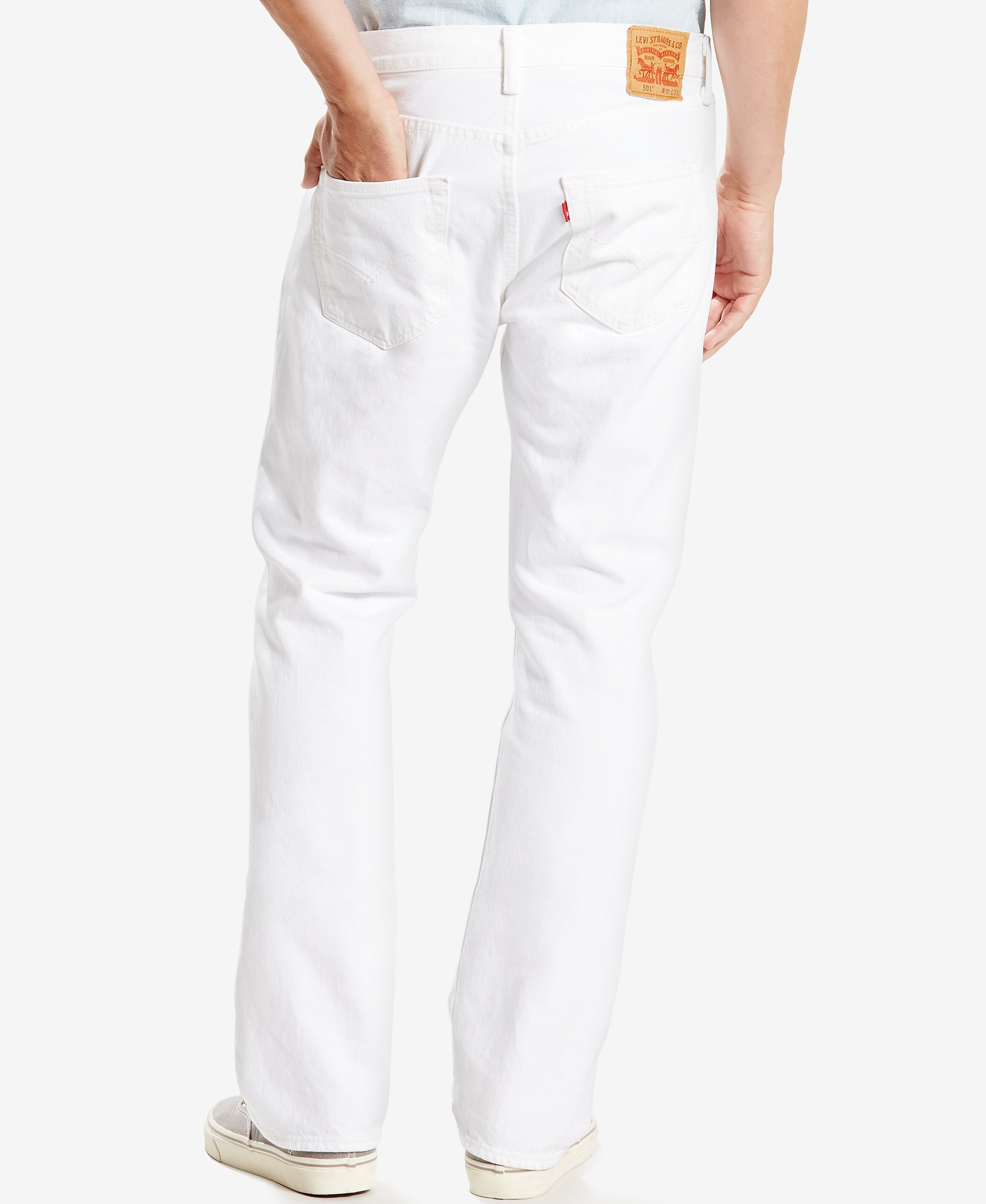 Levi's Men's 501™ Regular-Fit Button Fly Non-Stretch Jeans - Optic Daisy