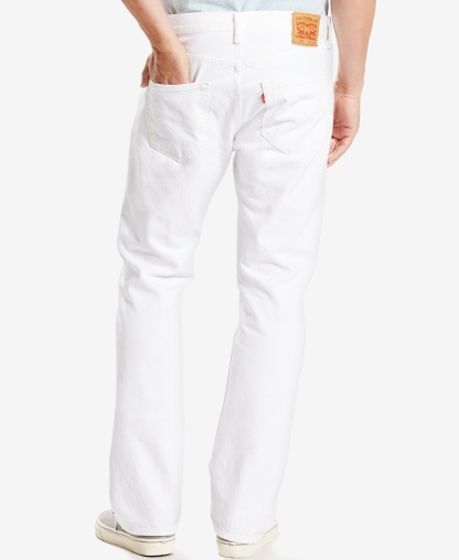 Levi's Men's 501™ Regular-Fit Button Fly Non-Stretch Jeans - Optic Daisy