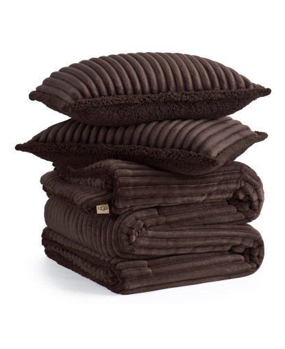 UGG® Avery Ribbed 2-Piece Comforter Set, Twin/Twin XL - Burnt Cedar