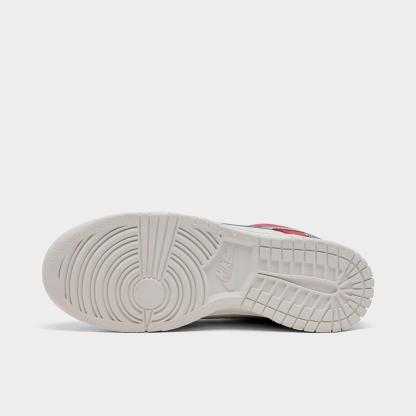 Women's Nithtke Dunk Low SE Casual Shoes - Action Red/Sail/Light Photo Blue/Multi-Color - Bottom view
