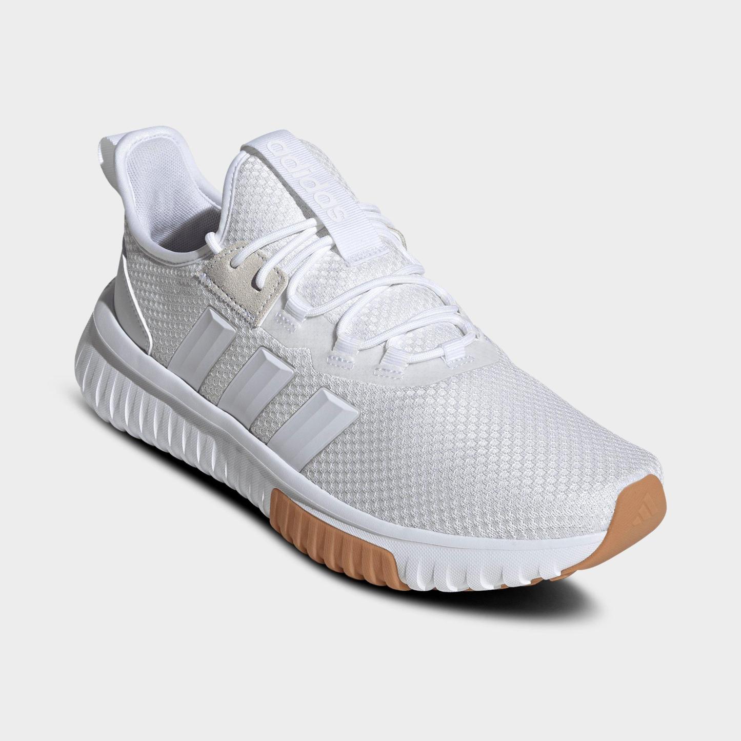 Men's adidas Kaptir 4.0 Casual Shoes - White/White/Crystal White - Both shoes facing left