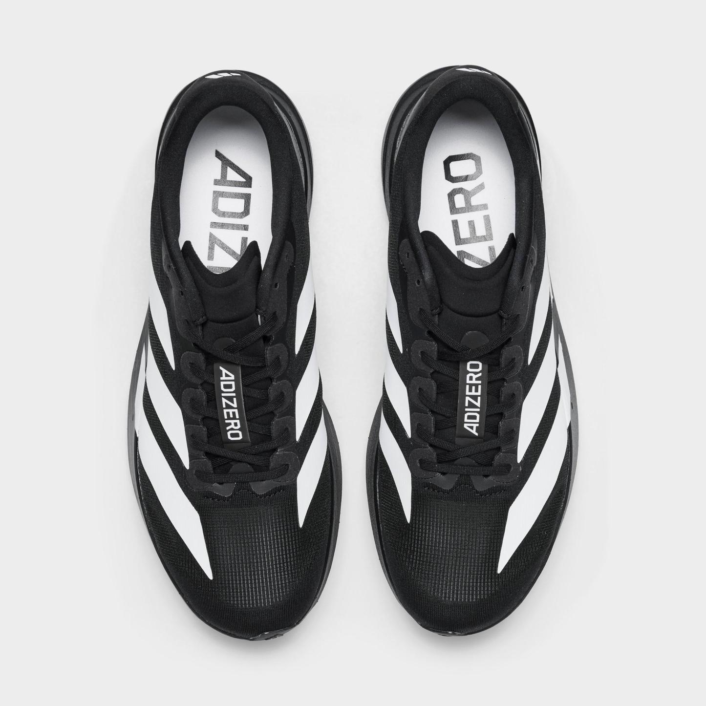 Men's adidas Adizero EVO SL Running Shoes - Part 2 - Black/White/Black - Top view
