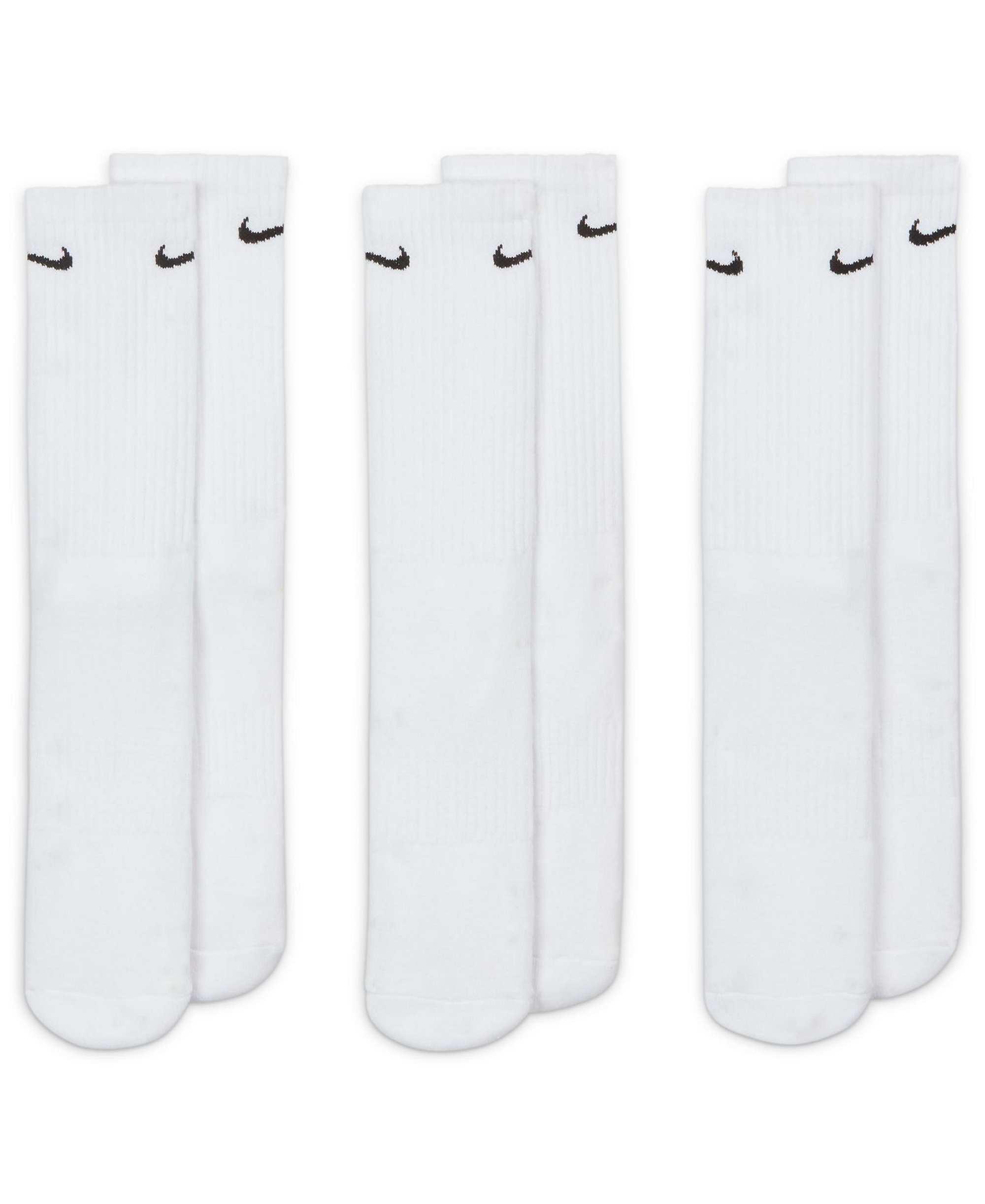 Nike Unisex Everyday Crew Socks, 3-Pack - White/Black