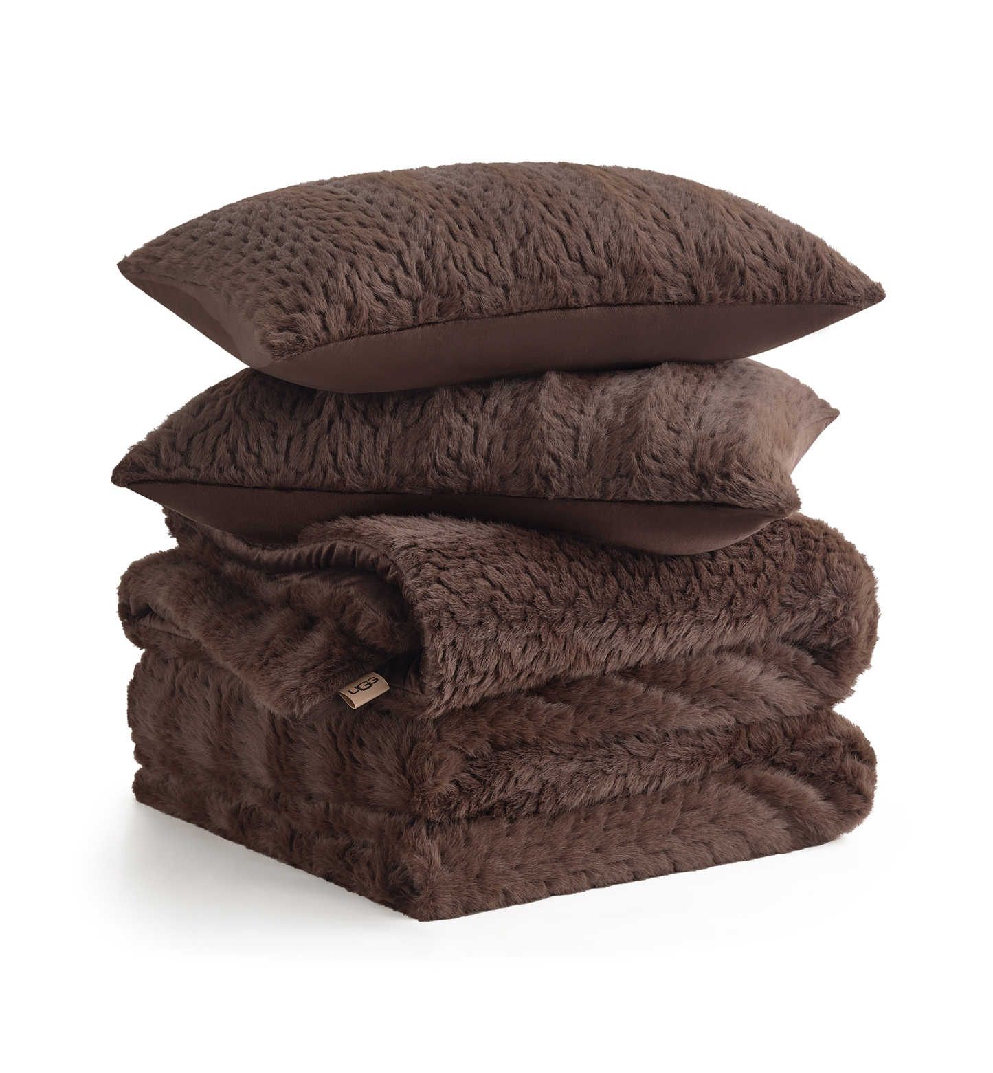 UGG® Lida Faux Fur Comforter Sets - Burnt Cedar