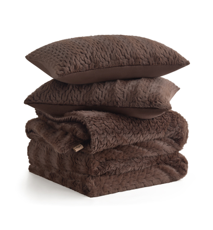 UGG® Lida Faux Fur Comforter Sets - Burnt Cedar
