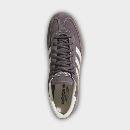 Men's adidas Originals Handball Spezial Casual Shoes - Part 1 - Grey Strata/Off White/Gum - Top view