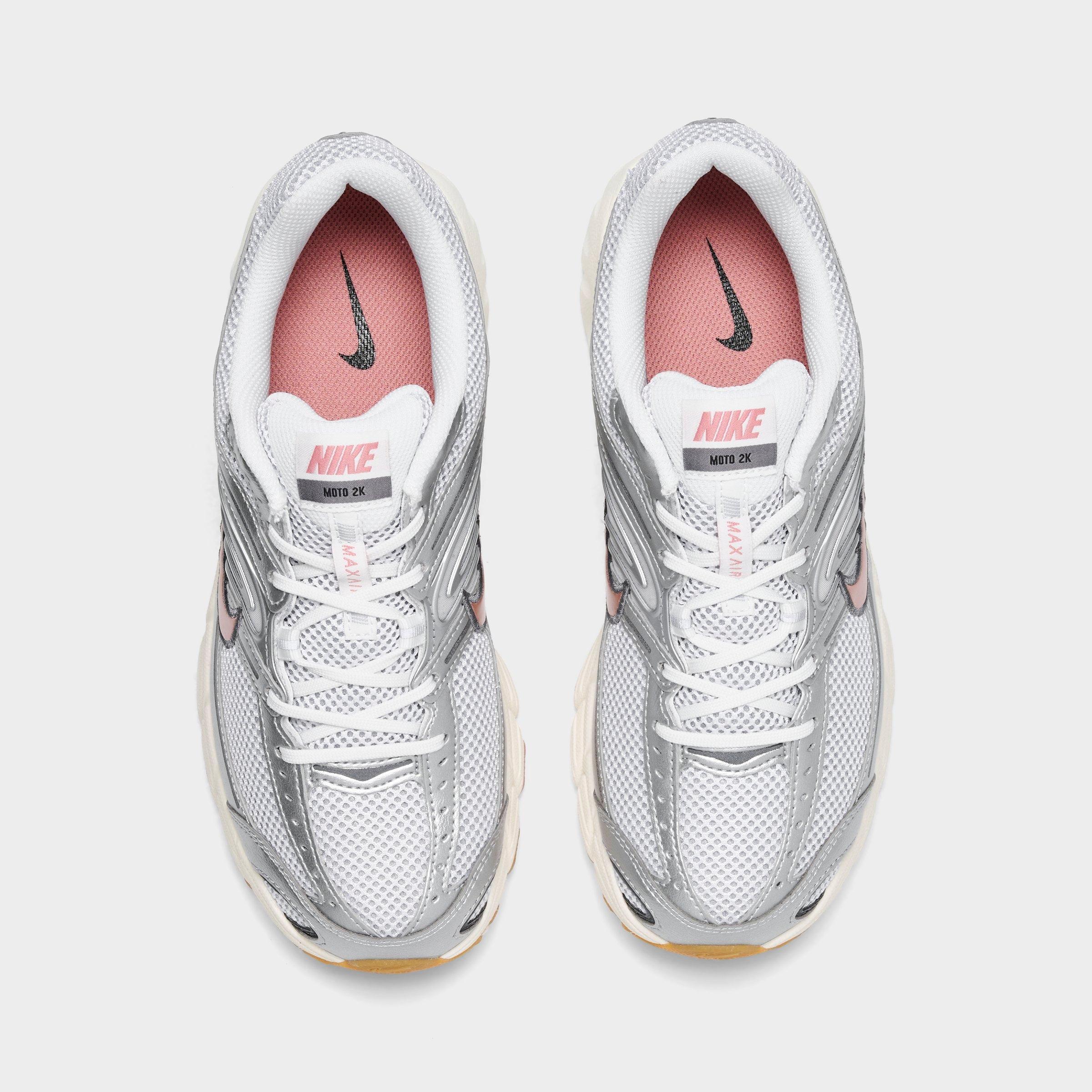 Women's Nithtke Air Max Moto 2K Casual Shoes - Part 4 - White/Metallic Silver/Metallic Dark Grey/Metallic Red Bronze - Top view