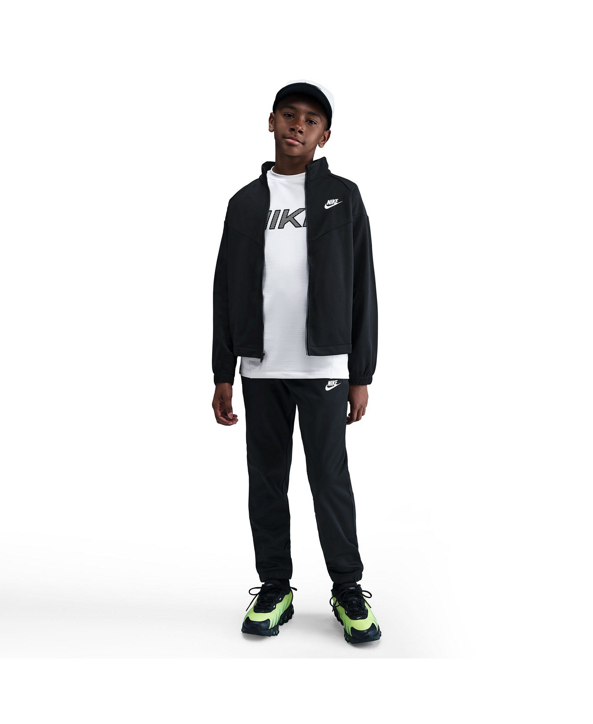 Nike Boys' and Girls' 7-20 Sportswear Dri-FIT Long-Sleeve Jacket and Pants, 2-Piece Set - Black