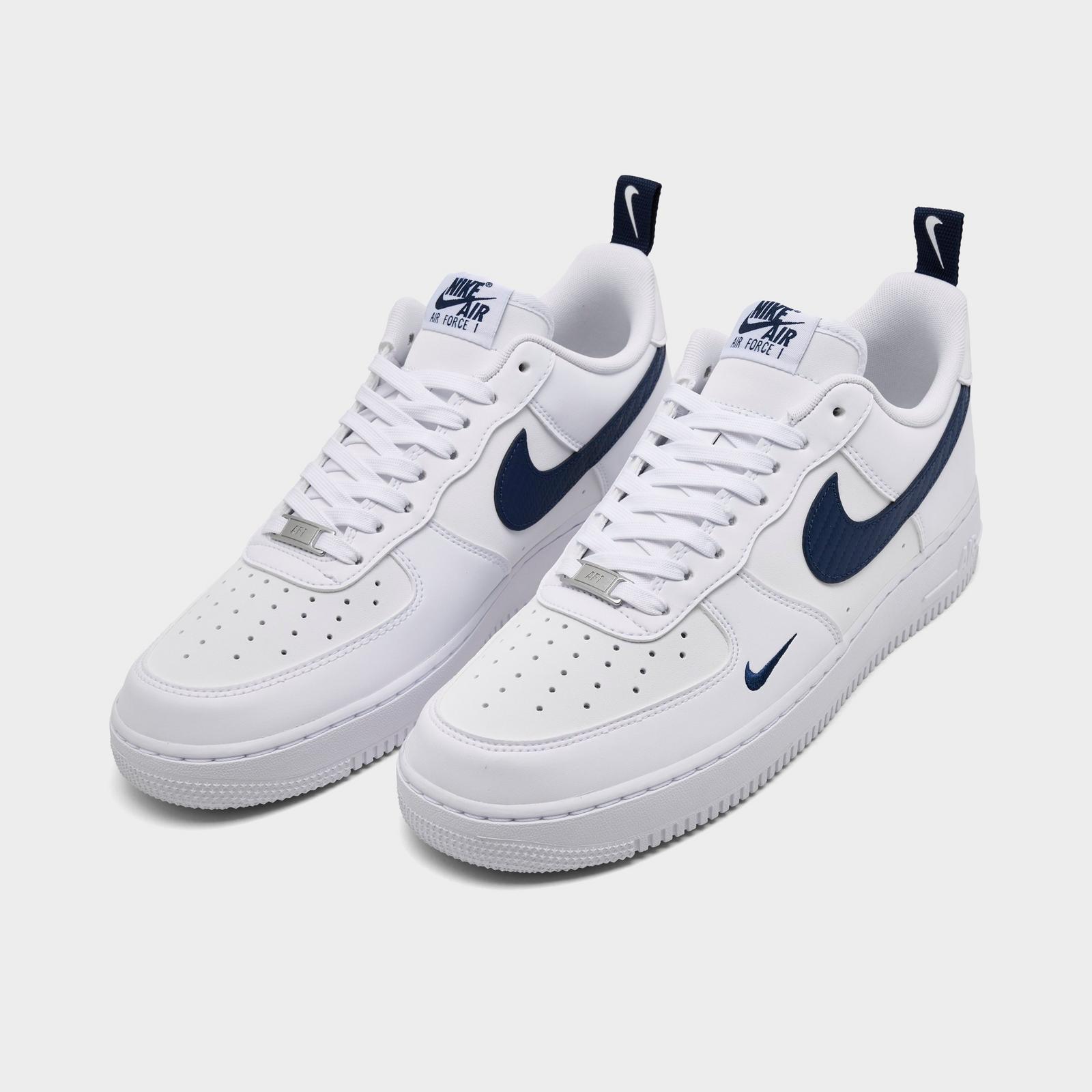 Men's Nike Air Force 1 '07 LV8 Casual Shoes - White/Midnight Navy/White