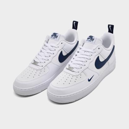 Men's Nike Air Force 1 '07 LV8 Casual Shoes - White/Midnight Navy/White