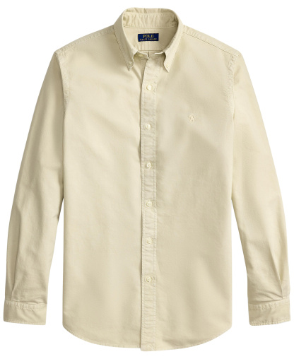 Polo Ralph Lauren Men's Garment-Dyed Oxford Shirt - Classic Stone