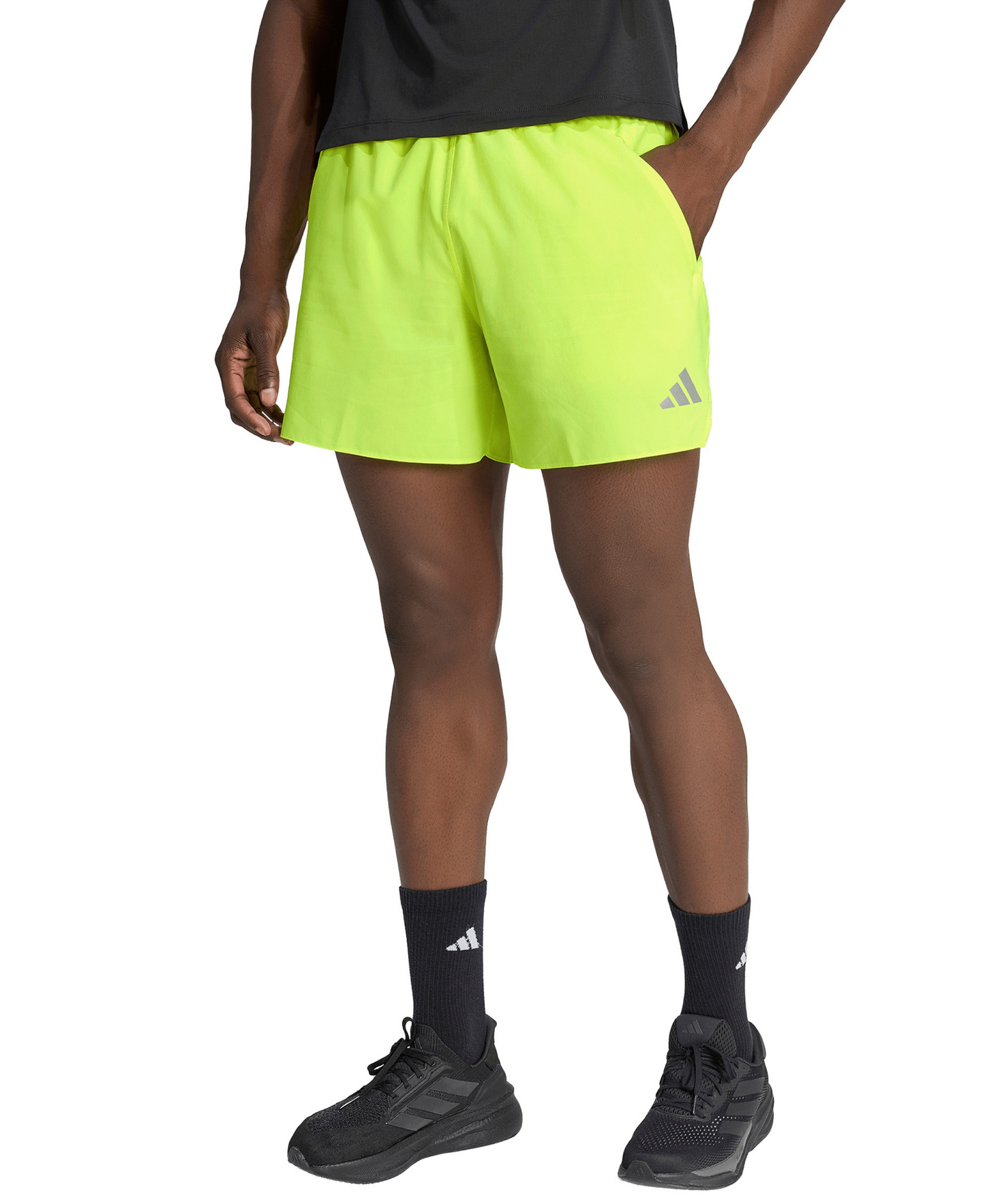 adidas Men's Running Iconic Shorts - Solar Yellow