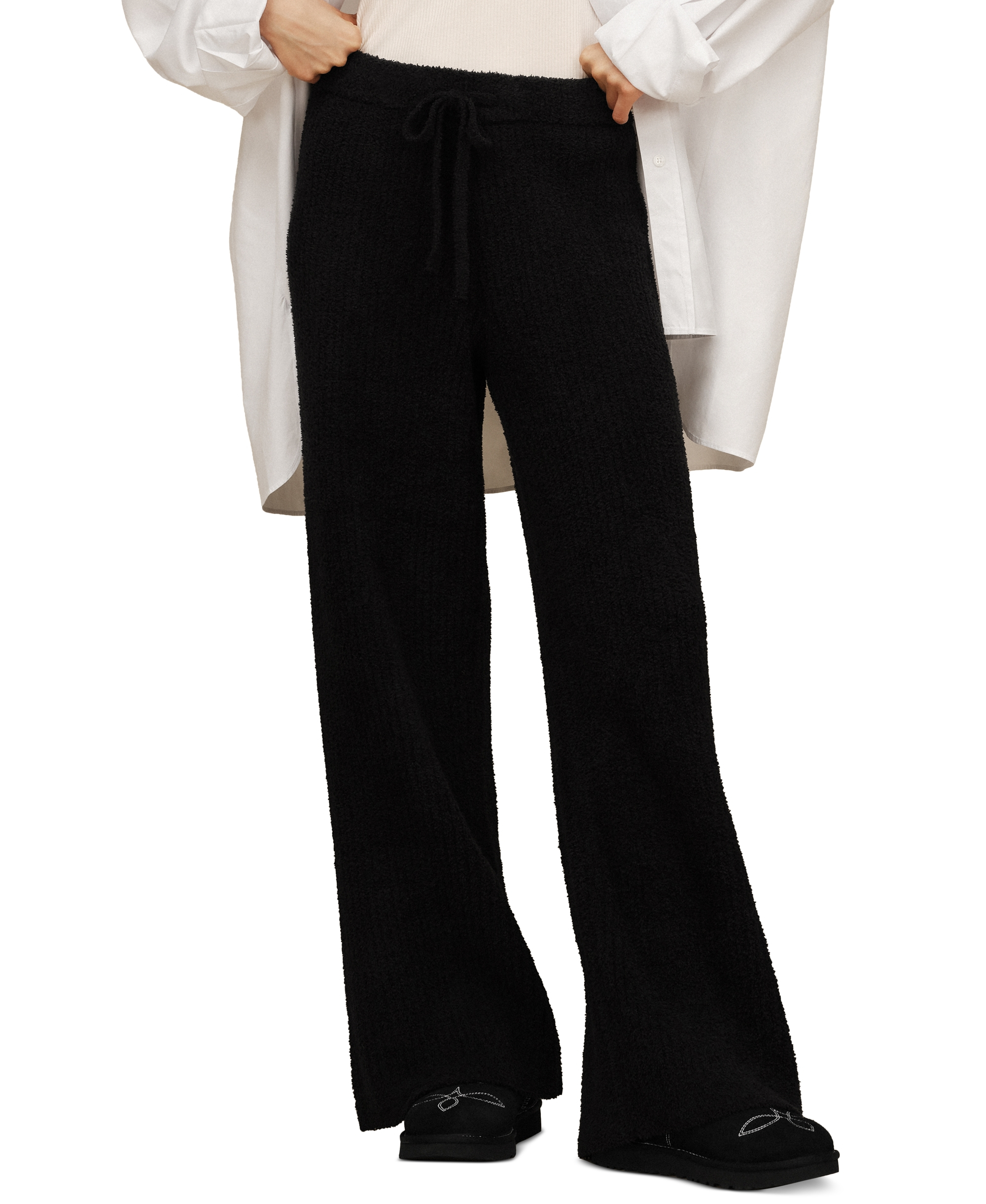 UGG® Women's Couria Straight-Leg Rib Mid-Rise Pants - Black