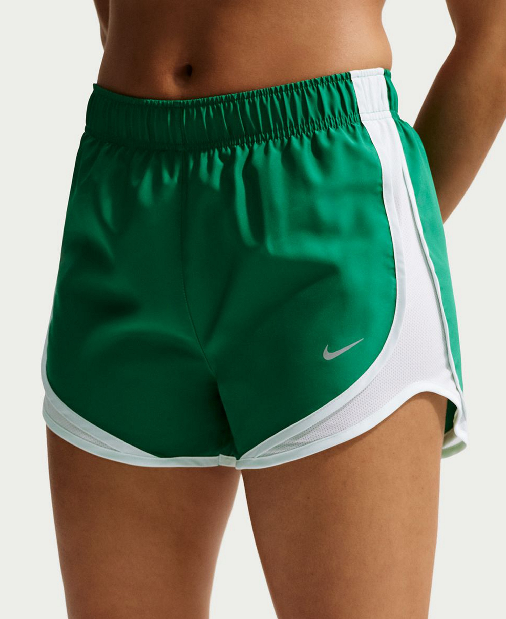 Nike Women's Tempo Dri-FIT Mid-Rise Running Shorts - Malachite/barely Green/reflective silver