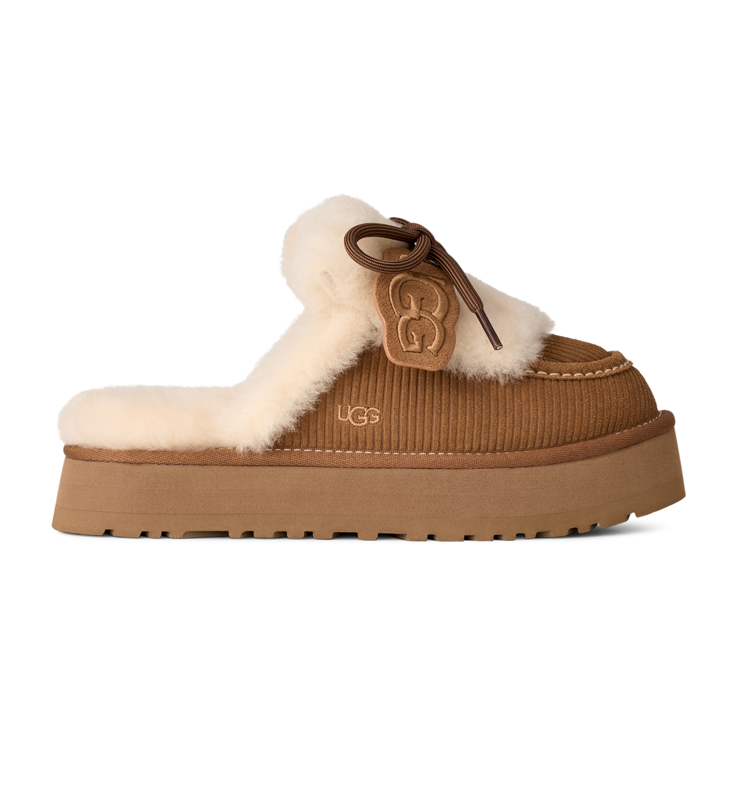 UGG® Women's Disquette Heritage Lace-Up Clog Slippers - Chestnut