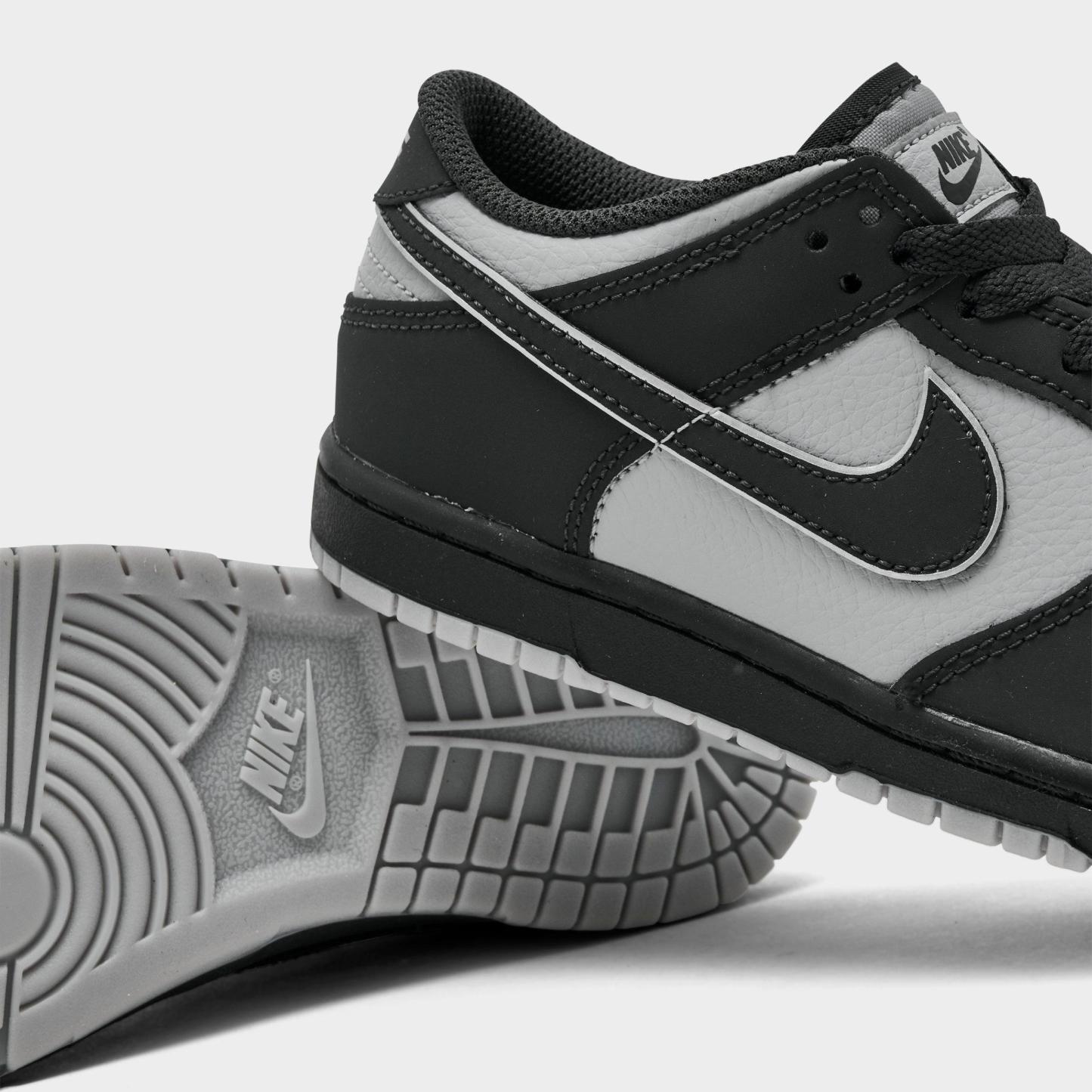 Little Kids' Nithtke Dunk Low Casual Shoes - Anthracite/Anthracite/Light Smoke Grey - Detail shot