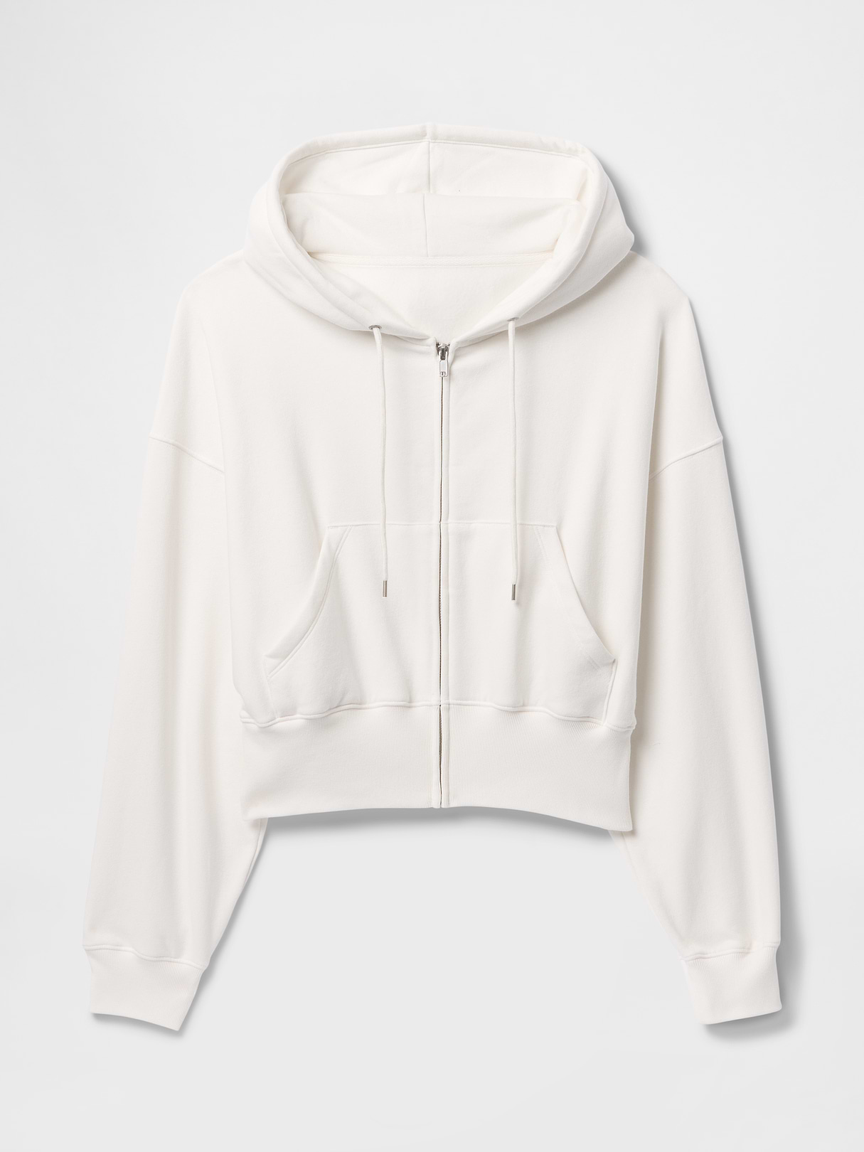VintageSoft Wedge Zip Hoodie - New off white