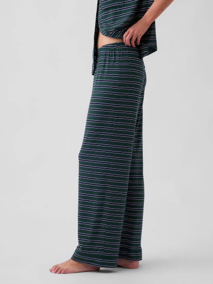 SoftMade Modal PJ Pants - Blue & green stripe