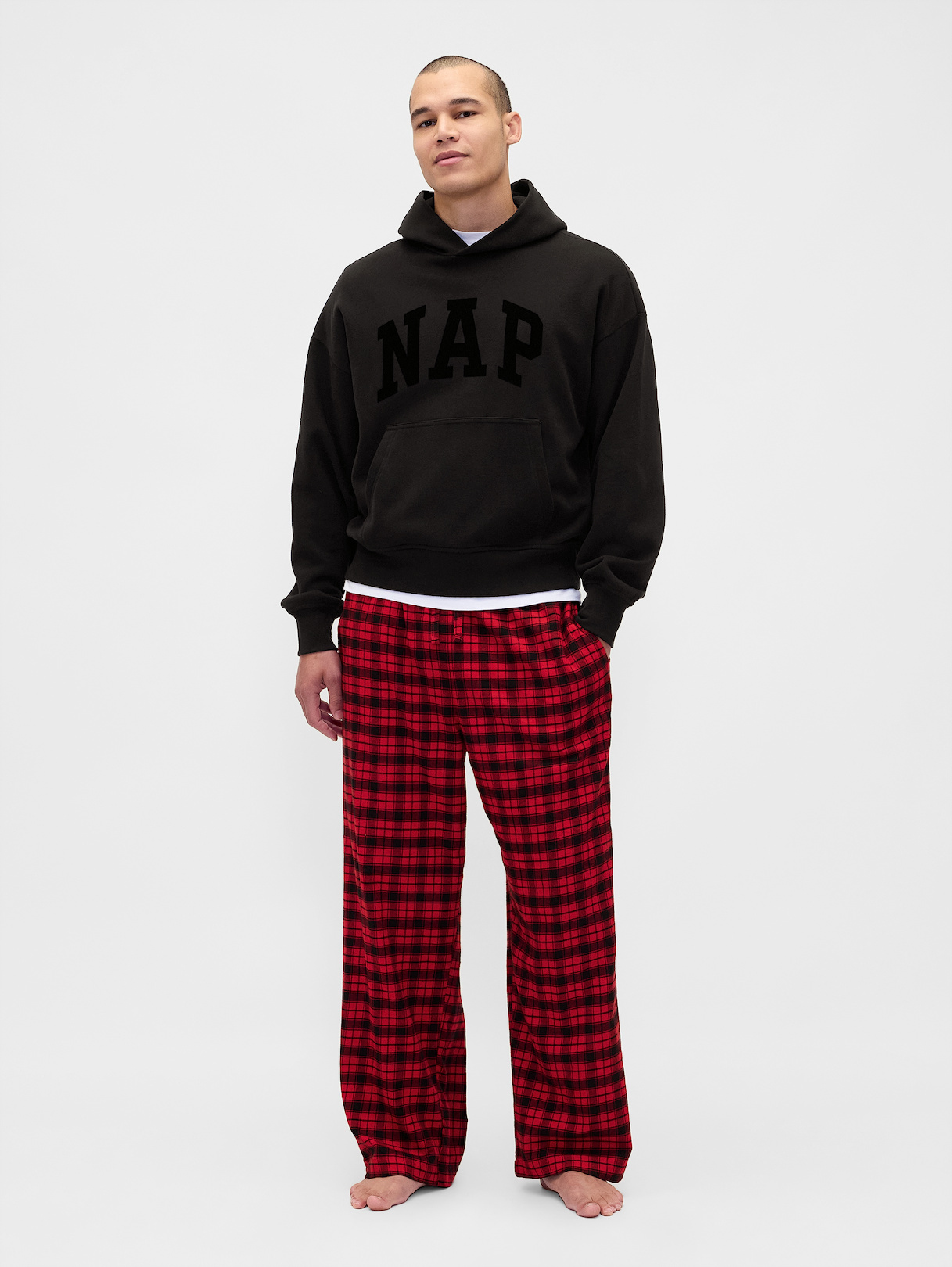 Adult Softest Flannel PJ Pants - Red plaid print
